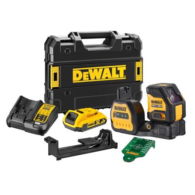 DeWALT DCE088D1G18 Kruislijnlaser Groen 12V/18V 2.0Ah in TSTAK koffer