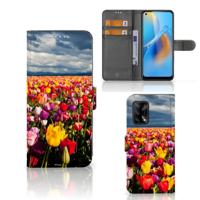 OPPO A74 4G Hoesje Tulpen - thumbnail