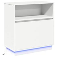 Dressoir met LED Wit 71 x 34,5 x 75 cm Bewerkt hout - thumbnail