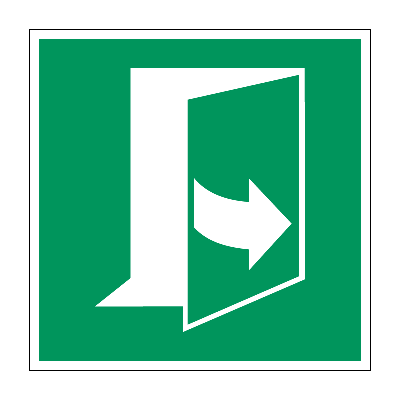Trek aan de linkerkant om de deur te openen - 200 x 200 mm - Kunststof bord