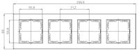 KOPP - Afdekraam - Athenis HK07 - 4-voudig - Mat Zwart - thumbnail