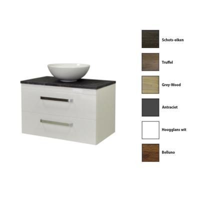 Onderkast Sanicare Q9/Q11 Twee Laden Chromen Greep Soft-Close 78,9x45,1 cm Belluno-Eiken Sanicare Onderkast Sanicare Q9/Q11 Twee Laden Chromen Greep Soft-Close 78,9x45,1 cm Belluno-Eiken Sanicare