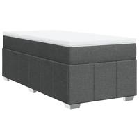 Boxspring met matras stof donkergrijs 90x190 cm - thumbnail