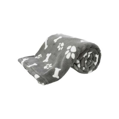Trixie hondendeken kenny fleece bot / pootjes grijs Trixie hondendeken kenny fleece bot / pootjes grijs