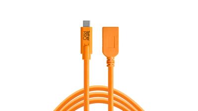 Tether Tools TetherPro USB-C to USB Female Adapter (extender) 4,6m oranje Tether Tools TetherPro USB-C to USB Female Adapter (extender) 4,6m oranje