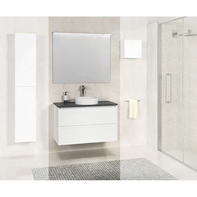 Onderkast Exellence Bologna 80 cm Incl Stenen Blad Mat Wit Onderkast Exellence Bologna 80 cm Incl Stenen Blad Mat Wit