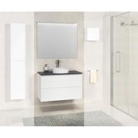 Onderkast Exellence Bologna 80 cm Incl Stenen Blad Mat Wit Exellence - thumbnail