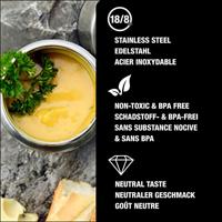 SIGG Gemstone Food Jar Obsidiaan (0,75 l), geïsoleerde voedselcontainer voor kantoor, school en outdoor, thermohouder van hoogwaardig 18/8 roestvrij staal - thumbnail