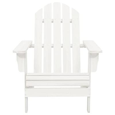 Tuinstoel Adirondack met tafel massief vurenhout wit