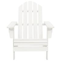 Tuinstoel Adirondack met tafel massief vurenhout wit - thumbnail