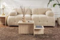 Tavolino da caffè - HARMONY - Rettangolare - Effetto travertino - 80 x 40 x 40 cm - thumbnail