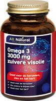 All Natural Omega 3 3000mg zuivere visolie 100 Capsules - thumbnail