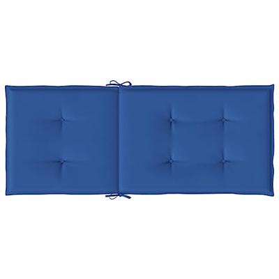 Tuinstoelkussens 6 st hoge rug 120x50x3 cm stof koningsblauw