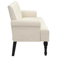 Bankje met rugleuning 120x62x75,5 cm linnen - thumbnail