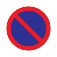 Sticker Parkeerverbod - 200 mm rond. - thumbnail