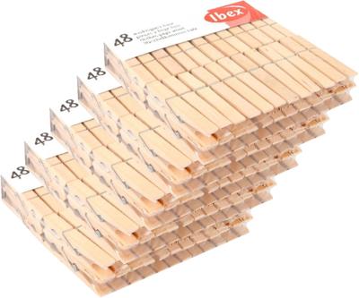 Ibex wasknijpers hout 5 pak van 48 stuks Ibex wasknijpers hout 5 pak van 48 stuks