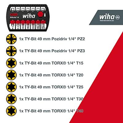 Wiha Bitset BitBuddy® TY-bit 49 mm Pozidriv, TORX® 8-delig 1/4" E6,3 - 42118 - 42118 - thumbnail