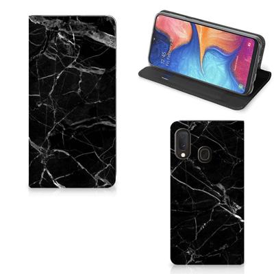 Samsung Galaxy A20e | Standcase | Marmer Zwart - Origineel Cadeau Vader Samsung Galaxy A20e | Standcase | Marmer Zwart - Origineel Cadeau Vader