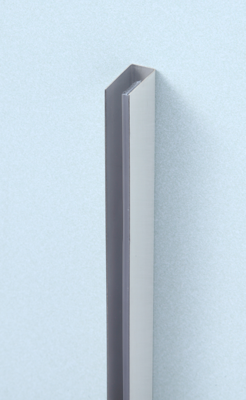 Beaux Chelles wandprofiel 200cm voor 8mm glas RVS Geborsteld