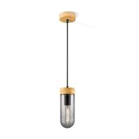 Light depot - hanglamp Capri klein - hout/glas - Outlet - thumbnail