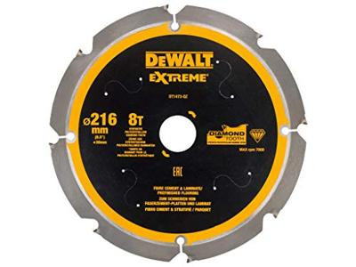 DeWALT Cirkelzaagblad voor Cementplaten | Extreme | Ø 216mm Asgat 30mm 8T - DT1473-QZ