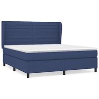 Boxspring met matras stof blauw 160x200 cm - thumbnail