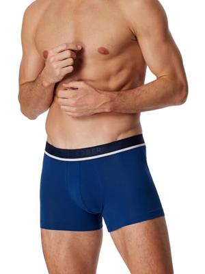 Schiesser Boxershorts 95/5 blauw-zwart 3-pack