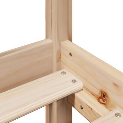 Bedframe met hoofdbord massief grenenhout 200x200 cm - thumbnail