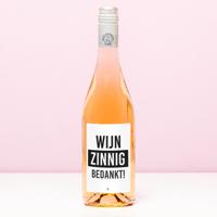 Wijnfles Wijnzinnig bedankt - Rosé (Blush Rosé) - thumbnail