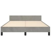 Bedframe zonder matras 140x200 cm fluweel lichtgrijs - thumbnail