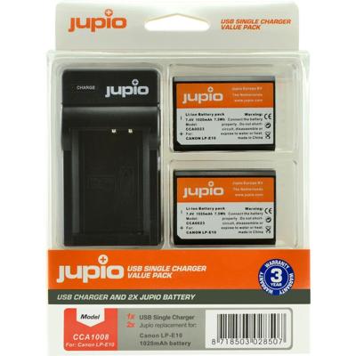 Jupio Value Pack: 2x Battery LP-E10 + USB Single Charger