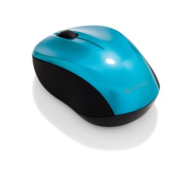 Wireless Mouse GO NANO - Muis - optisch - draadloos - RF - USB draadloze ontvanger - Caraïbisch blauw