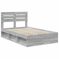Bedframe Grijs Sonoma 120 x 190 cm Massief grenenhout - thumbnail