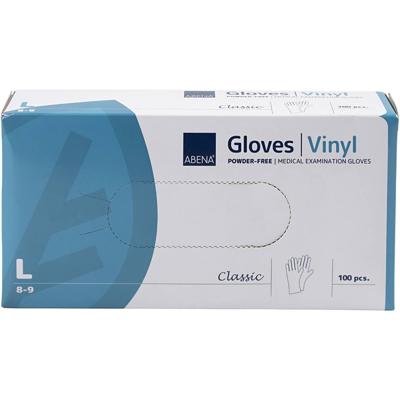 Abena poedervrije vinyl handschoenen maat large 100 stuks
