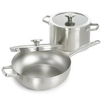 BergHOFF Wokpan met deksel 28cm Wokpan Grijs - thumbnail