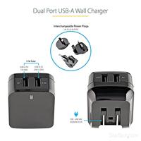 Oplader Startech USB2PACBK Zwart - thumbnail