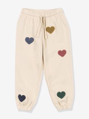 Joggingbroek van fleece met hartjesmotieven KONGES SLOJD beige Joggingbroek van fleece met hartjesmotieven KONGES SLOJD beige