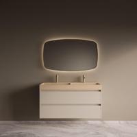 Badmeubelset Riga Travertin met Wastafel 120 cm Kasjmier - thumbnail