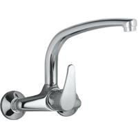 Keukenkraan Tres ECO | Wandmontage | 360° Draaibaar | Mengkraan | 1-hendel | Rond | Chroom - thumbnail