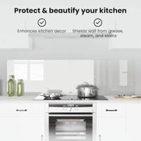 VidaXL Keuken achterwand 2 pcs doorzichtig 90 x 50 cm gehard glas - thumbnail