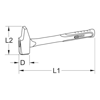 KS Tools 142.1051 1421051 Bankwerkershamer 575 g 310 mm 1 stuk(s) - thumbnail