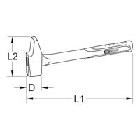 KS Tools 142.1051 1421051 Bankwerkershamer 575 g 310 mm 1 stuk(s) - thumbnail