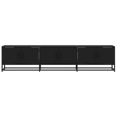 Tv-meubel 180x35x41 cm bewerkt hout zwart - thumbnail