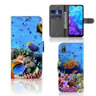 Huawei Y5 (2019) | Telefoonhoesje | Met pasjeshouder | Vissen