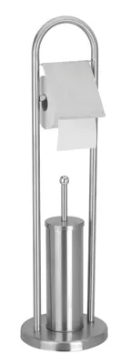 Toiletrolhouder met toiletborstel RVS design