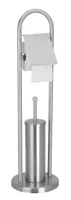 Toiletrolhouder met toiletborstel RVS design - thumbnail