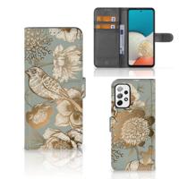 Hoesje voor Samsung Galaxy A73 5G Vintage Bird Flowers - thumbnail
