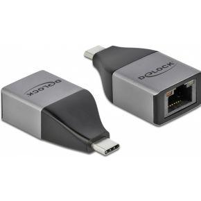 Delock 64118 USB Type-C-adapter naar Gigabit LAN 10/100/1000 Mbps - compact ontwerp