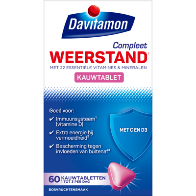 Davitamon Compleet Weerstand Kauwvitamines Bosvruchten Davitamon Compleet Weerstand Kauwvitamines Bosvruchten