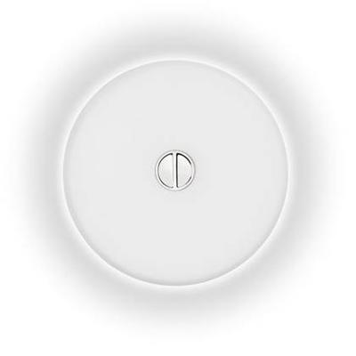 Flos Mini Button Wandlamp - Wit glas